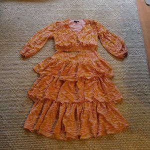 Eloquii Co ord Dress Set Pink and Yellow Plus Size 14